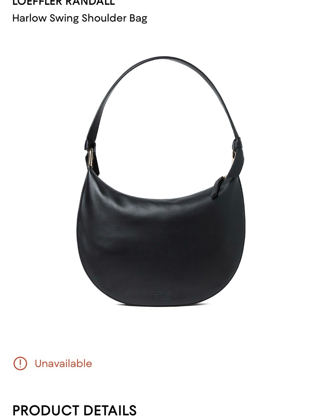 Loeffler Randall Harlow Swing Shoulder Bag — Black